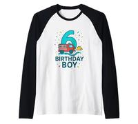 Design du sixième Anniversaire du Pompier Courageux Manche Raglan