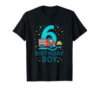 Design du sixième Anniversaire du Pompier Courageux T-Shirt