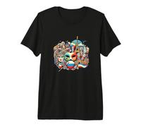 Design Dynamique de Culture Mondiale avec Symboles emblématiques - S34 T-Shirt Haut de Gamme
