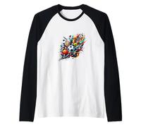Design Dynamique sur Le thème du Sport avec différents éléments - S35 Manche Raglan