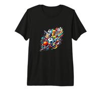 Design Dynamique sur Le thème du Sport avec différents éléments - S35 T-Shirt Haut de Gamme