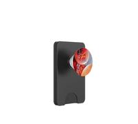 Design effet galaxie avec sphère rouge orange, espace artistique PopSockets PopWallet pour MagSafe