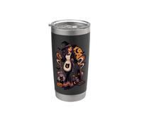 Design effrayant de sorcière moderne pour Halloween Gobelet isotherme en acier inoxydable double paroi