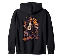 Design Effrayant de sorcière Moderne pour Halloween Sweat à Capuche