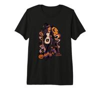 Design Effrayant de sorcière Moderne pour Halloween T-Shirt Haut de Gamme