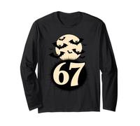 Design Effrayant hanté par 67 Meme Number Manche Longue