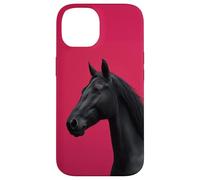 Design élégant étalon Noir pour Les équestres Coque pour iPhone 14
