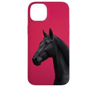 Design élégant étalon Noir pour Les équestres Coque pour iPhone 14 Plus