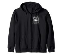 Design élégant Husky sibérien avec texte élégant sur la poitrine Sweat à Capuche