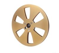 Design élégant : le design classique à six trous de cette bobine de ruban en alliage d'aluminium garantit une flexibilité optimale pendant la lecture (doré)