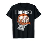 Design emblématique de I Dunked 100 Days of School Basketball T-Shirt