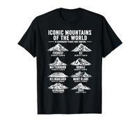 Design emblématique des Montagnes du Monde légendaire T-Shirt Graphique avec Valeur