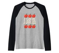 Design en éventail « I Love Apples Juicy Fruit » Manche Raglan