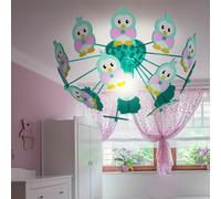 Plafonnier design salle de jeux pour enfants spots lampe hiboux motifs animaux lampe Eglo 95636