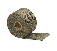 Design Engineering Film thermique en titane avec technologie de roche de lave - 5,1 cm x 10,7 m - Bande thermique pour tuyaux d'échappement, ruban d'échappement pliable, résiste à la chaleur directe