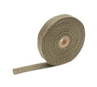 Design Engineering Film thermique en titane pour pot d'échappement de 2,5 cm x 15,2 m avec technologie de roche de lave - Enveloppe thermique pour tuyaux d'échappement, ruban d'échappement pliable