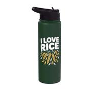 Design enthousiaste « I Love Rice » Stainless Steel Insulated Water Bottle