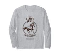 Design équestre chrétien « I Love Jesus and Riding Horses » Manche Longue