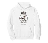 Design équestre chrétien « I Love Jesus and Riding Horses » Sweat à Capuche