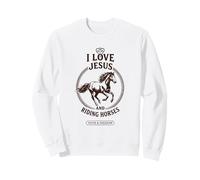 Design équestre chrétien « I Love Jesus and Riding Horses » Sweatshirt
