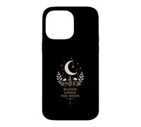Design ésotérique avec Croissant de Lune, Fleurs, botanique céleste Coque pour iPhone 14 Pro Max