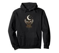 Design ésotérique avec Croissant de Lune, Fleurs, botanique céleste Sweat à Capuche