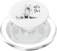 Design Esquimau américain Let's GO - Happy Eskie Dog Lover PopSockets PopGrip pour MagSafe