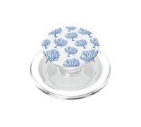 Design esthétique côtier Corail Marin en Bleu et Blanc PopSockets PopGrip pour MagSafe