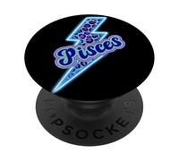 Design esthétique du Zodiaque en Forme de Tonnerre léopard Poissons PopSockets PopGrip Adhésif