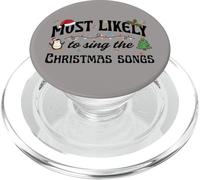 Design Festif des chansons de Noël Les Plus susceptibles de Chanter PopSockets PopGrip pour MagSafe