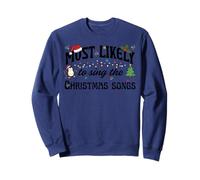 Design Festif des chansons de Noël Les Plus susceptibles de Chanter Sweatshirt