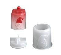 Design festif Père Noël - Moule en silicone pour sapin de Noël - Bricolage - Résine - Pot de fleurs - Pot de fleurs - Accessoire de projet de vacances - Décoration de Noël - Moule en silicone