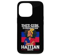 Design fière de fille haïtienne pour les amoureux d'Haïti Coque pour iPhone 13 Pro