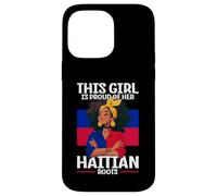 Design fière de fille haïtienne pour les amoureux d'Haïti Coque pour iPhone 14 Pro Max