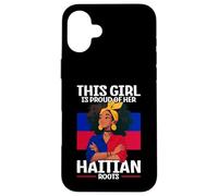 Design fière de fille haïtienne pour les amoureux d'Haïti Coque pour iPhone 16 Plus