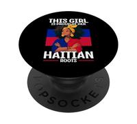 Design fière de fille haïtienne pour les amoureux d'Haïti PopSockets PopGrip Adhésif
