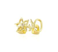 Design Fleur Ensemble de Grillz À Dent - Ton Or & Argent, Bijoux Bouche Hip Hop Pavé Cz pour Hommes & Femmes, Fête, Cosplay(Gold)
