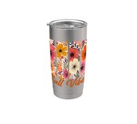 Design Floral Coloré pour Célébrer l'Automne Gobelet isotherme en acier inoxydable double paroi