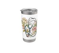 Design Floral de Stéthoscope pour les Infirmières Gobelet isotherme en acier inoxydable double paroi