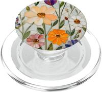 Design Floral Mosaïque Fleurs Sauvages | Art Botanique PopSockets PopGrip pour MagSafe