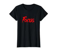 Design Focus T-Shirt Graphique avec Valeur, Femme, Noir, L