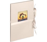 Design Fun Ml-350-Br Album Photo En Accordéon Avec Couverture À Fenêtre Et Reliure À Ruban, Pour 12 Photos Au Format 10 X 15 Cm, Rose