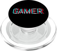 Design Gamer avec Joueur écrit sans se concentrer dans Un Style rétro PopSockets PopGrip pour MagSafe