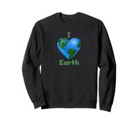 Design Globe en Forme de cœur avec Inscription « I Sweatshirt