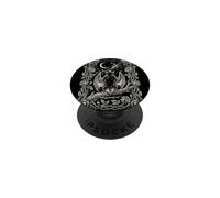 Design Gothique de Chauve-Souris avec Roses et étoiles PopSockets PopGrip Adhésif