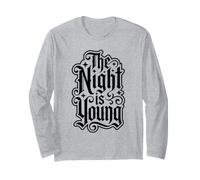 Design Gothique Effrayant d'halloween The Night is Young Manche Longue
