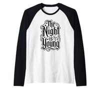 Design Gothique Effrayant d'halloween The Night is Young Manche Raglan