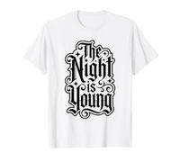 Design Gothique Effrayant d'halloween The Night is Young T-Shirt