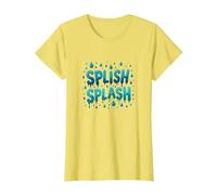 Design Goutte d'eau Splish Splash pour s'amuser en été T-Shirt, Femme, Citron, M
