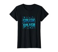 Design Goutte d'eau Splish Splash pour s'amuser en été T-Shirt, Femme, Noir, M